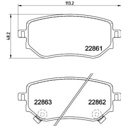 Brake Pad Set MINTEX MDB4119 OE Ref 4704230600