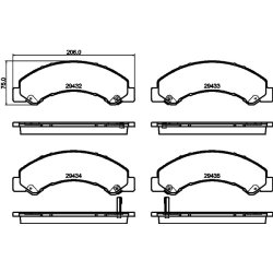 Brake Pad Set MINTEX MDB4120 OE Ref 98216922 MINTEX