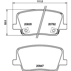 Brake Pad Set MINTEX MDB4131 OE Ref 48413360D0