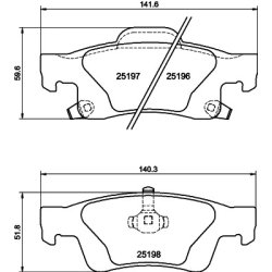 Brake Pad Set MINTEX MDB4132 OE Ref 2AMV4386AA