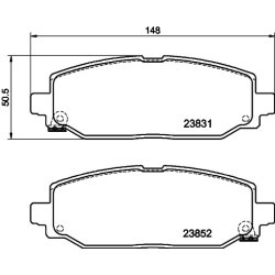 Brake Pad Set MINTEX MDB4133 OE Ref 68386838AA