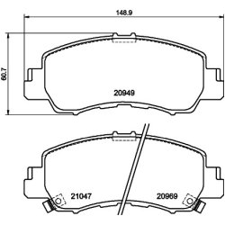Brake Pad Set MINTEX MDB4143 OE Ref 4605B607