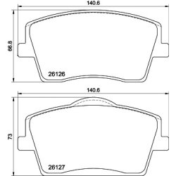 Brake Pad Set MINTEX MDB4147 OE Ref 80011381