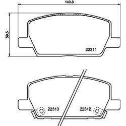 Brake Pad Set MINTEX MDB4165 OE Ref 84856629 MINTEX
