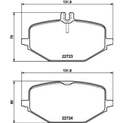 Brake Pad Set MINTEX MDB4178 OE Ref 0004205102