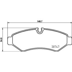Brake Pad Set MINTEX MDB4191 OE Ref A9104235600