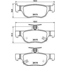 Brake Pad Set MINTEX MDB4215 OE Ref DFZ52643ZA MINTEX