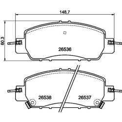 Brake Pad Set MINTEX MDB4241 OE Ref 45022T50G00