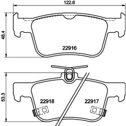 Brake Pad Set MINTEX MDB4276 OE Ref 43022TVAA51 MINTEX