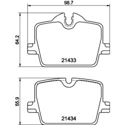 Brake Pad Set MINTEX MDB4277 OE Ref 34206888832 MINTEX