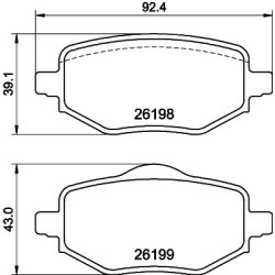 Brake Pad Set MINTEX MDB4279 OE Ref 1643574280