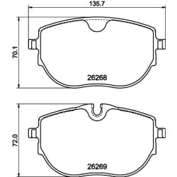 Brake Pad Set MINTEX MDB4283 OE Ref 7LA698151D
