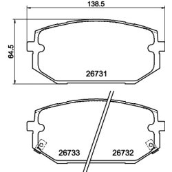 Brake Pad Set MINTEX MDB4330 OE Ref 58101R2A10