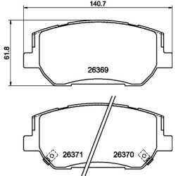 Brake Pad Set MINTEX MDB4337 OE Ref 58101S1A00