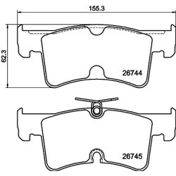 Brake Pad Set MINTEX MDB4339 OE Ref 7T0698451