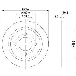 Brake Disc MINTEX MDC1007 OE Ref 4320658Y02 MINTEX