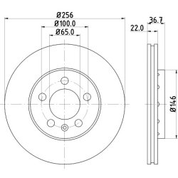 Brake Disc MINTEX MDC1019 OE Ref 1JE615301 MINTEX