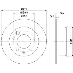 Brake Disc MINTEX MDC1037C OE Ref 2D0615301D MINTEX