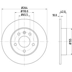 Brake Disc MINTEX MDC1052C OE Ref 569109 MINTEX