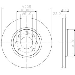 Brake Disc MINTEX MDC1060 OE Ref 34557199 MINTEX