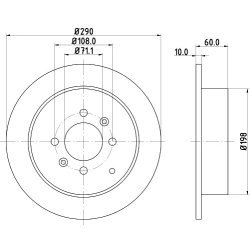 Brake Disc MINTEX MDC1063 OE Ref 4246T6 MINTEX