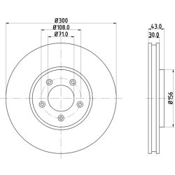 Brake Disc MINTEX MDC1066 OE Ref XR858130 MINTEX