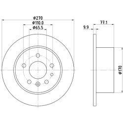 Brake Disc MINTEX MDC1069 OE Ref 569207 MINTEX