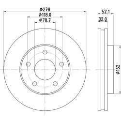 Brake Disc MINTEX MDC1071 OE Ref 18021359 MINTEX