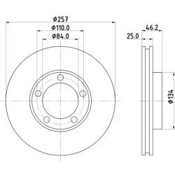 Brake Disc MINTEX MDC1072 OE Ref J4351235180 MINTEX