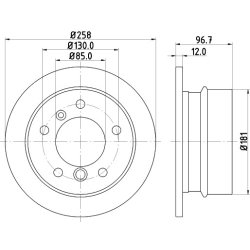 Brake Disc MINTEX MDC1074 OE Ref 9014230612 MINTEX