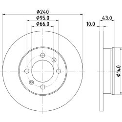 Brake Disc MINTEX MDC1077 OE Ref SDB100460 MINTEX