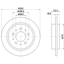 Brake Disc MINTEX MDC1078 OE Ref 1359290 MINTEX