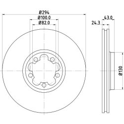 Brake Disc MINTEX MDC1082 OE Ref YC1W1125B1B MINTEX