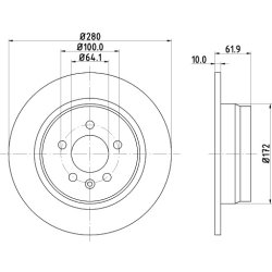Brake Disc MINTEX MDC1085 OE Ref GBD90847 MINTEX