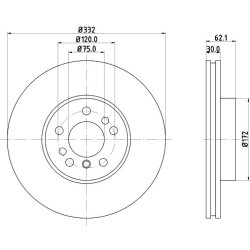 Brake Disc MINTEX MDC1131 OE Ref 34116794300 MINTEX