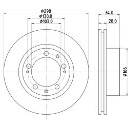 Brake Disc MINTEX MDC1133 OE Ref 95135104103 MINTEX