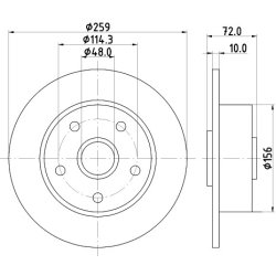 Brake Disc MINTEX MDC1184 OE Ref GM0926251B MINTEX