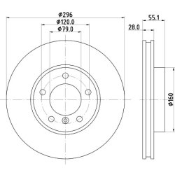 Brake Disc MINTEX MDC1202 OE Ref 34111165263 MINTEX