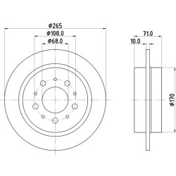 Brake Disc MINTEX MDC1275 OE Ref 2718955 MINTEX