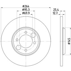 Brake Disc MINTEX MDC130 OE Ref C46113 MINTEX