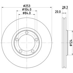 Brake Disc MINTEX MDC1319 OE Ref 5812944010 MINTEX