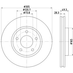 Brake Disc MINTEX MDC1336 OE Ref MJA1791AA MINTEX