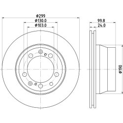 Brake Disc MINTEX MDC1355 OE Ref 95135204102 MINTEX