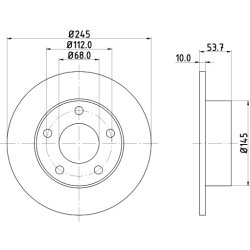 Brake Disc MINTEX MDC1358 OE Ref 4B0615601 MINTEX