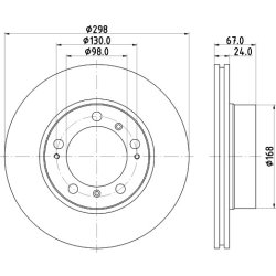 Brake Disc MINTEX MDC1362 OE Ref 98635140105 MINTEX