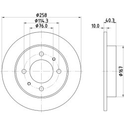 Brake Disc MINTEX MDC1366 OE Ref 5841129300 MINTEX