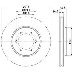 Brake Disc MINTEX MDC1370 OE Ref 4144106210 MINTEX