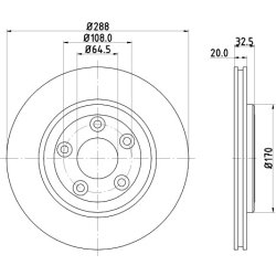 Brake Disc MINTEX MDC1372 OE Ref XR827087 MINTEX