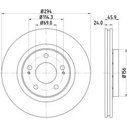 Brake Disc MINTEX MDC1385 OE Ref 1606375780 MINTEX
