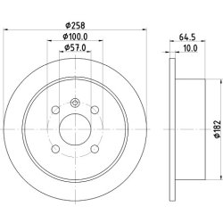 Brake Disc MINTEX MDC1389 OE Ref 96312560 MINTEX